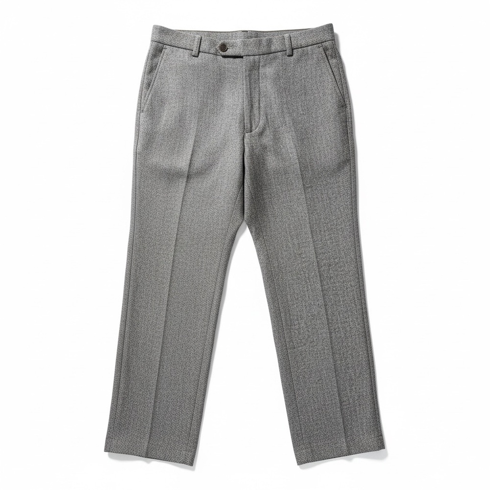 👖 Perry Ellis Textured‎ Dress Pants Men’s 34x34 Gray Tailored Trousers